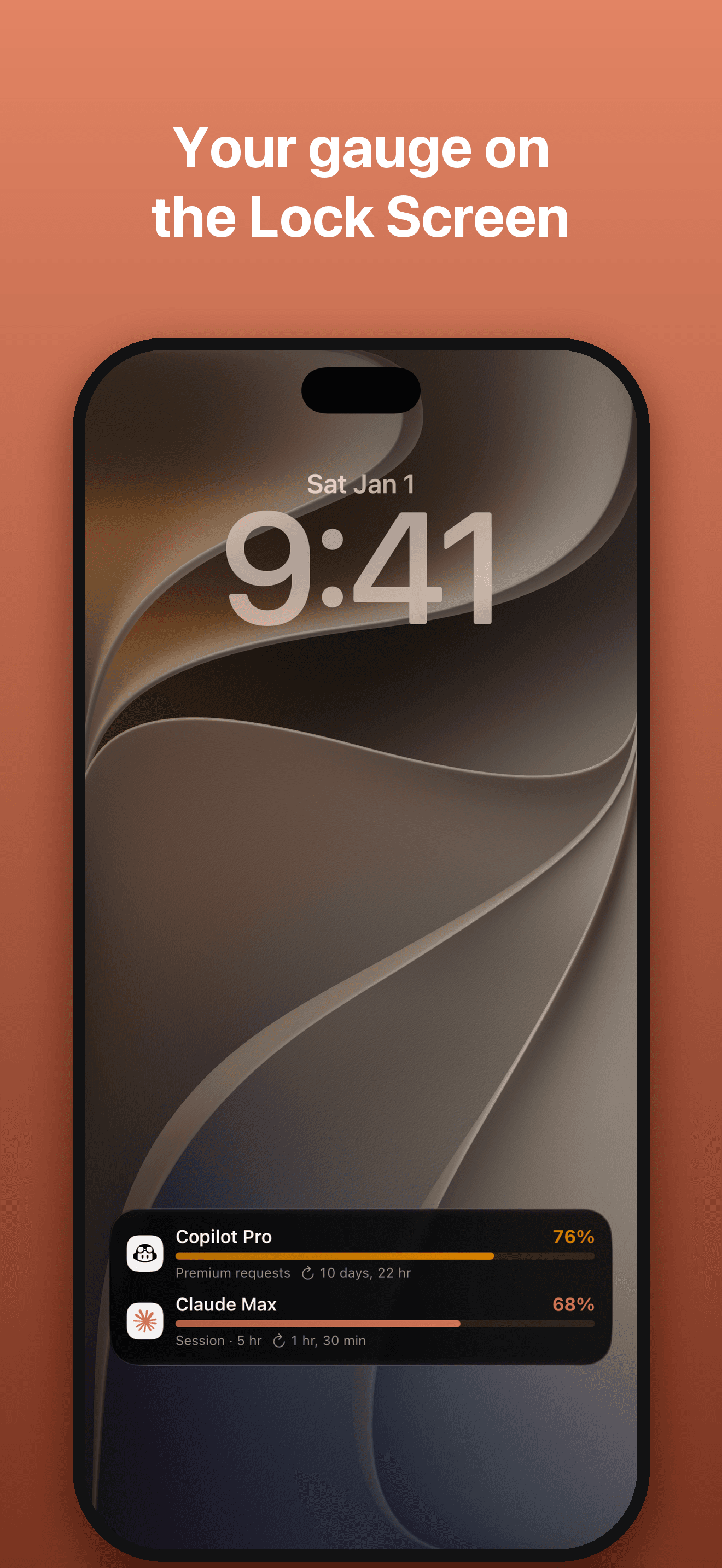 Your gauge on the Lock Screen